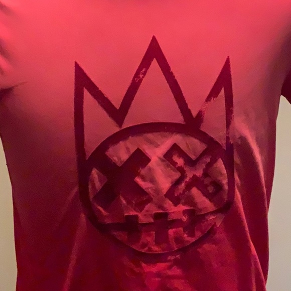 NWT Cult of Individuality Shimuchan Logo Short Sleeve Shirt in Vintage Red (S) - Picture 2 of 7